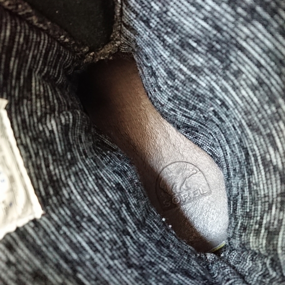 Sorel Black Leather Quilted Winter Calf High Boots Size 8 - Picture 12 of 16